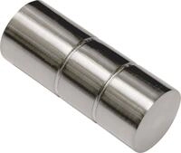 Gardinia Endknopf, Metall, Edelstahl-Optik, 0.1, 2