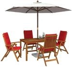 vidaXL 5-Piece Garden Dining Set Natur Massivholz Akazie