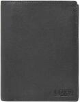 L.CREDI Leder Geldb&ouml;rse George Wallet Black schwarz