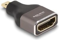 DeLOCK 60079 Adapter zur Umkehrung des Kabels HDMI Micro-D HDMI Gold, Grau
