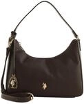 U.S. POLO ASSN. Schultertasche Umh&auml;ngetasche Jones Hobo Bag Dark Brown...