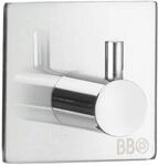 Beslagsboden Single-Haken Design selbstklebend von Edelstahl poliert, Silber,...