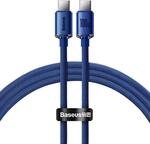 Baseus Crystal Shine 100W 120cm PD Type-C Ladekabel blau