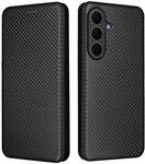 Handyh&uuml;lle Smart Kunstleder f&uuml;r Samsung Galaxy S26 FE Carbon Optik Schwarz |...