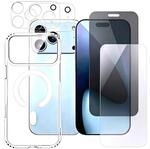 Magnet Handyh&uuml;lle f&uuml;r Apple iPhone 18 Pro mit Schutzglas Set Transparent 
