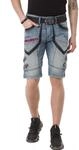 Cipo & Baxx Herren Capri Jeansshorts &ndash; Modische Denim Shorts in Kniel&auml;nge mit