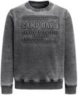 Camp David Herren Sweatshirt mit Ausbrenner-Effekten und Pr&auml;gedrucken