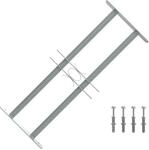vidaXL Fenstergitter Verstellbar mit 2 Querst&auml;ben 500-650 mm
