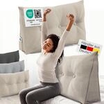 ELONEO R&uuml;ckenkissen 100 cm breit, Keilkissen f&uuml;r Bett und Sofa geeignet,