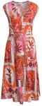 Milano Italy Damen &Auml;rmelloses Midikleid mit All Over Print