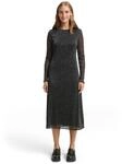 TOM TAILOR Denim Damen 1048607 Midi-Meshkleid mit Glitzer-Effekt