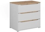 Vicco Kommode "Ruben", Wei&szlig;/Artisan-Eiche 80 x 76.6 cm | mit 3 Schubladen