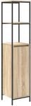 vidaXL Badschrank mit Regalen Sonoma-Eiche 36x35x165 cm