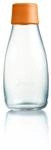 Retap ApS 0.3 Litre Small Borosilicate Glass Water Bottle, Orange
