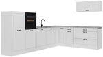 Vicco Eckk&uuml;che R-Line, Wei&szlig; Landhaus/Wei&szlig; 327 x cm | 8 Module &middot;