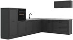 Vicco Eckk&uuml;che R-Line, Anthrazit Landhaus/Anthrazit 327 x cm | 8 Module &middot;