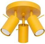 SOLLUX lighting Deckenleuchte innen LED GU10 3P rund gelb, Ring | Deckenlampe...