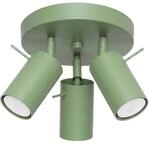 SOLLUX lighting Deckenleuchte innen LED GU10 3P rund salbei, Ring | Deckenlampe...