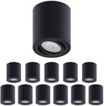 Oktaplex 12 St&uuml;ck Aufbaustrahler Lile M Schwarz inkl. LED Modul 4,8W 380lm |...