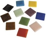 Rayher 1453149 Mosaiksteine, 2x2cm, (ca.325St&uuml;ck), Eimer 1kg, bunt gemischt
