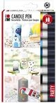 Marabu 1805000009882 - Candle Pen Set, 10 Kerzenpens &aacute; 25 ml, cremig, weiche