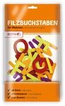 ROTH Filzbuchstaben M&auml;dchen selbstklebend 33 mm 48 Teile farbig sortiert