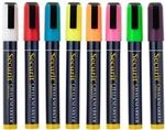 SECURIT - 8er-Set Kreidemarker - F&uuml;r nicht-por&ouml;se Oberfl&auml;chen (Schwarze Tafel,