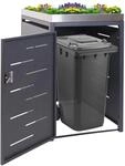 Mendler 1er-M&uuml;lltonnenverkleidung HWC-H40 125x69x84cm erweiterbar |...