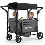 Sekey Bollerwagen Kinder f&uuml;r 1-2 Kinder SS9090 Kinderwagen mit Dach | Duo Push