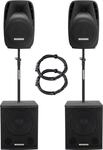 Pronomic 215S-212A Aktive PA-Anlage - aktives PA-Set mit 2X 15-Subwoofer und 2X