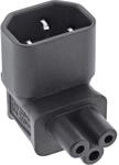 Inline&reg; Netzadapter IEC 60320 C14 / C5, Oben/unten gewinkelt, 3pol.