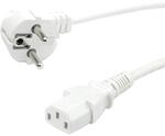 VALUE Netzkabel, gerade IEC-Buchse, wei&szlig;, 0,6 m