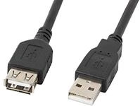 Lanberg CA-USBE-10CC-0050-BK USB 2.0 A-Stecker auf USB A-Buchse Extender, 5m schwarz