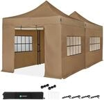 Vonroc Pavillon 6x3m wasserdicht stabil - Faltpavillon mit Seitenw&auml;nden | Popup