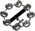 Fame Einreihige Jingle HiHat Tambourine, Schwarz, Stahl, Montierbar, Ideal f&uuml;r