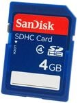 SanDisk Secure Digital High Capacity (SDHC) Speicherkarte 4GB