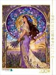Puzzle &middot; Lavendeltr&auml;ume im Sp&auml;tsommer | Jugendstil-Portr&auml;t im Stile von...