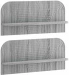 vidaXL Wandregal 2 stk. Sonoma-Grau 80,5 x 13,5 x 37,5 cm | Dieses robuste...