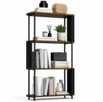 HOMCOM B&uuml;cherregal, Schmales Regal mit 4 Ebenen 80 x 30 x 141 cm Braun |...