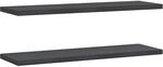 vidaXL Wandregale 2 STK. 100x30 cm Schwarz Edelstahl