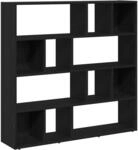 vidaXL B&uuml;cherschrank/Raumteiler Eiche schwarz 105x24x102 cm