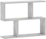 vidaXL Wandregal Betongrau 72 x 17 x 55,5 cm Holzwerkstoff | Gefertigt aus