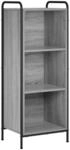 vidaXL B&uuml;cherregal 55,5 x 33 x 174 cm Holzwerkstoff Sonoma-Grau | Bietet viel...