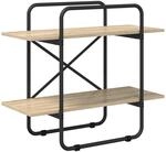 vidaXL B&uuml;cherregal 2 Ebenen 60 x 35 x 70 cm PB Sonoma-Eiche | Holzwerkstoff und