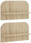 vidaXL Wandregal 2 stk. Sonoma-Eiche 60 x 13,5 x 37,5 cm Holzwerkstoff | Dieses