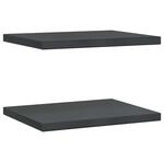 vidaXL Wandregale 2 STK. 50x40 cm Schwarz Edelstahl
