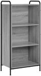 vidaXL B&uuml;cherregal 55,5 x 33 x 174 cm Holzwerkstoff Sonoma-Grau | Bietet viel...
