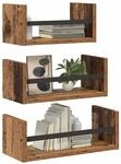 vidaXL Wandregal-Set 3 STK. Altholz 40x16x14cm Holzwerkstoff