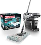 Leifheit Wischtuchpresse Set Profi XL Black, mit Rollen und Bodenwischer 