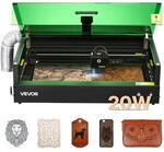 VEVOR Lasergravierer, 20 W, Lasergravur- & Schneidemaschine mit integrierter Kamera,